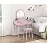 Camilla - Vanity Dresser With Mirror And Stool