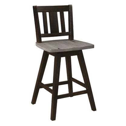Amsonia - Swivel Counter Height Chair (Set of 2) - Black / Gray
