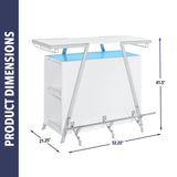 Zena - Bar With LED Lights - White