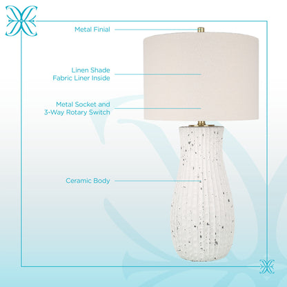 Chalkshore - 31 X 16 - Ceramic Table Lamp - White Speckled Ceramic