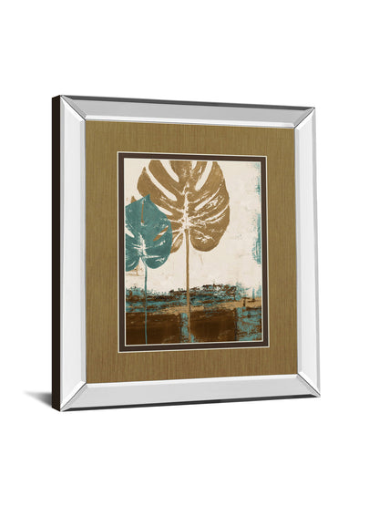 Leaves Il By Patricia Pinto - Mirror Framed Print Wall Art - Beige