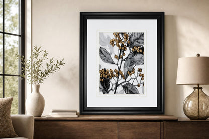 34x40 Holly Shadow I By Emma Caroline - Dark Gray