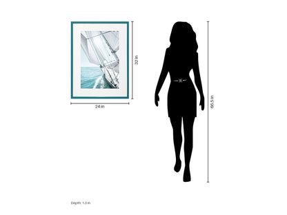 Sunward Sails II - 24 X 32 - Framed Print Under Glass - White
