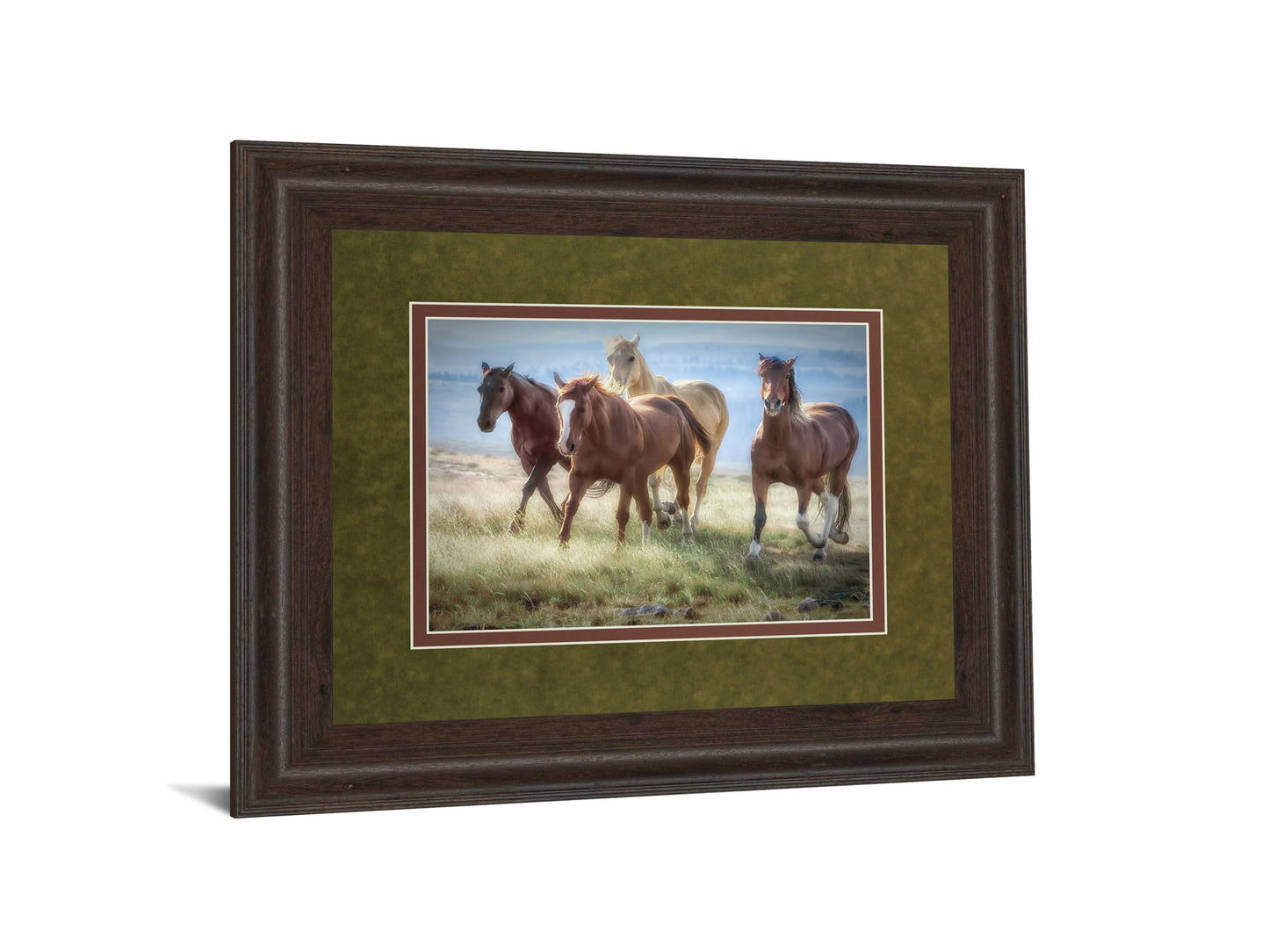 Morning Stroll By Wendy Caro - Framed Print Wall Art - Light Brown