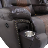 Nikko - Console Loveseat With Dual Recliners