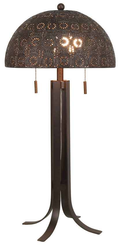 Bronze Tapestry - 28 X 14 - Metal Table Lamp (Set of 2) - Antique Bronze