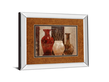 Mediterranean Style I By Nan Mirror - Framed Print Wall Art - Light Brown