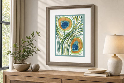 Peacock Abstract II By Samuel Dixon - Beige