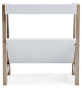 Blariden - Small Bookcase - White / Tan