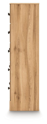 Aleaport - Five Drawer Chest - Warm Brown