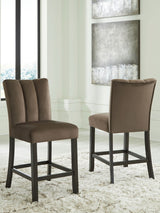 Jeshina - Upholstered Barstool (Set of 2) - Mocha