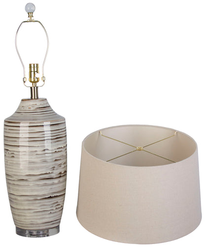 Shoreline Cadence - 31 X 17 - Ceramic Table Lamp (Set of 2) - Ivory