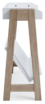 Blariden - Small Bookcase - White / Tan