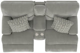 Renaldo - Power Console Loveseat With Zero Gravity Recline - Stone
