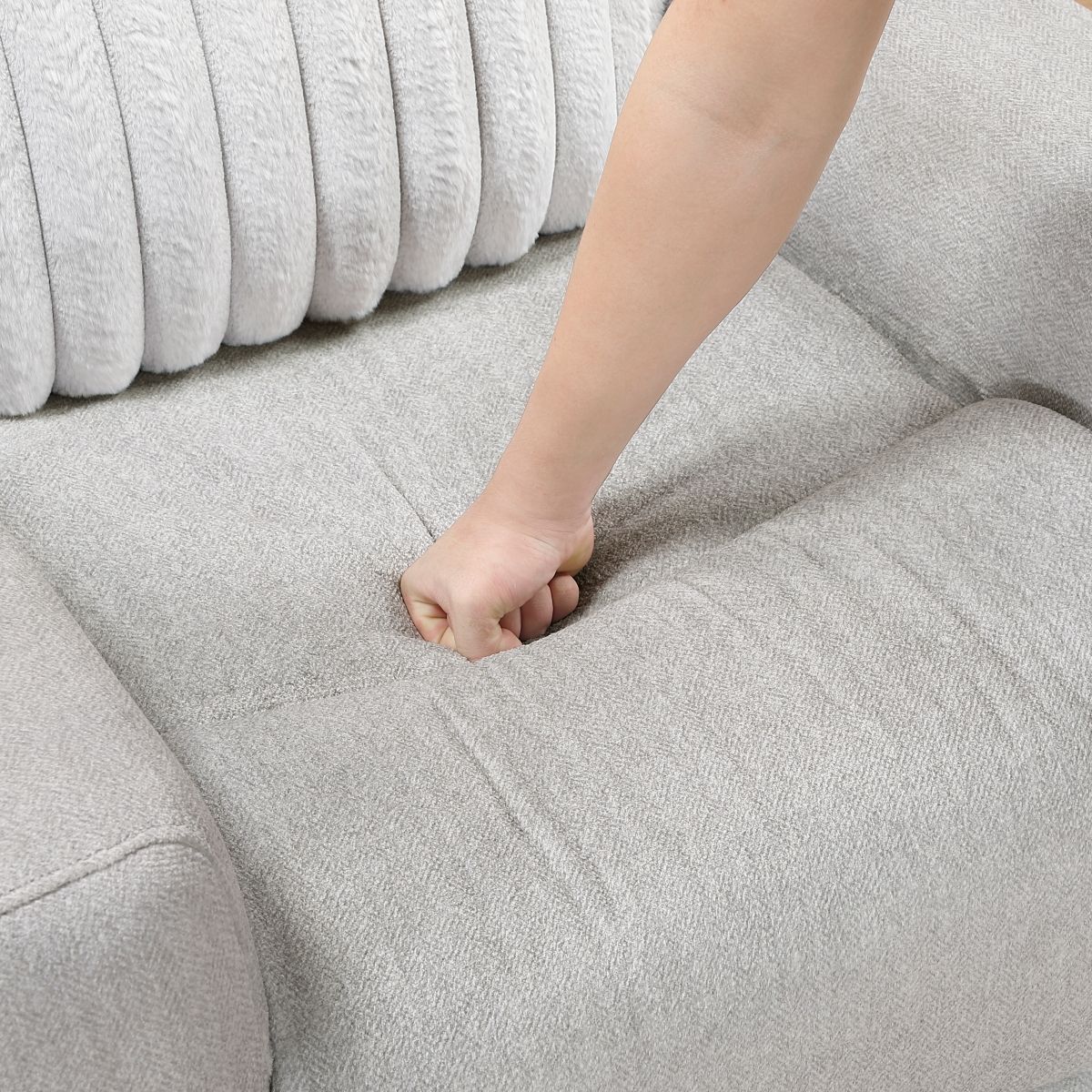 Benton - Double Reclining Loveseat - Light Gray
