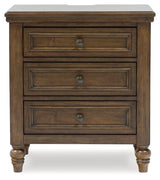 Sturlayne - Three Drawer Night Stand - Brown