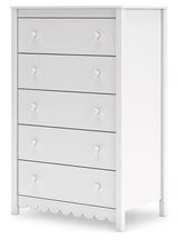 Hallityn - Five Drawer Chest - White