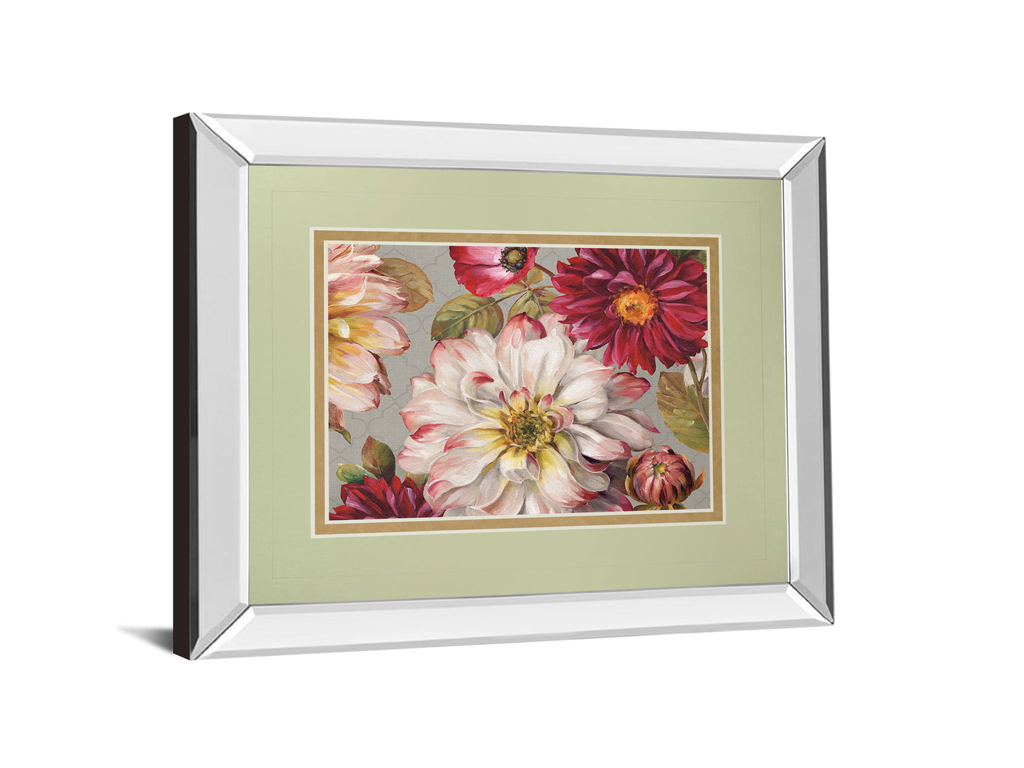 Classically By Lisa Audit - Mirror Framed Print Wall Art - Green