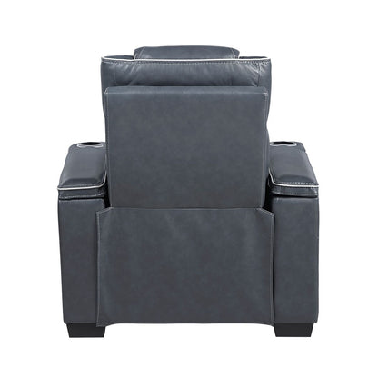 Apex - Power Reclining Chair With Power Headrest, Storage Arms With Cup Holders, Air Massage And Heat, LED Lighting And Charging Ports