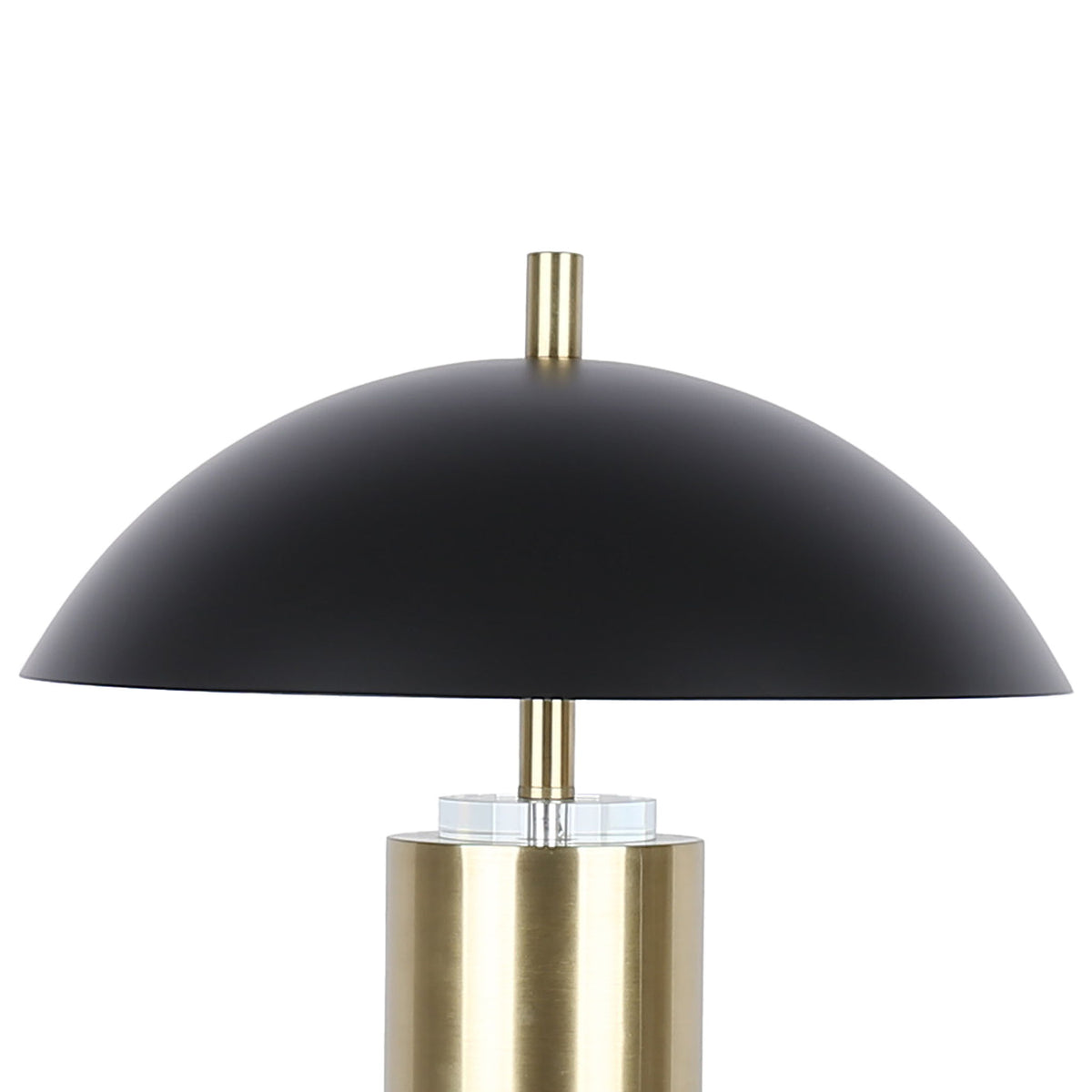 Aurora Column On/Off Touch, USB Charging, Metal & Crystal Table Lamp (Set of 2) - Soft Gold / Matte Black