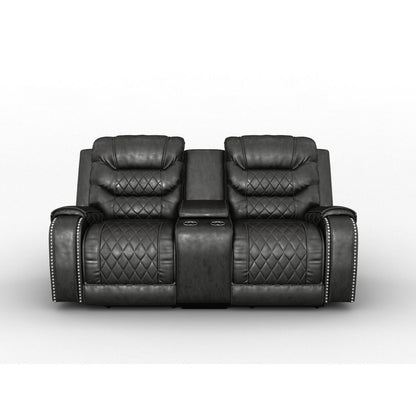 Putnam - Power Double Reclining Loveseat With Center Console, Receptacles And USB Ports