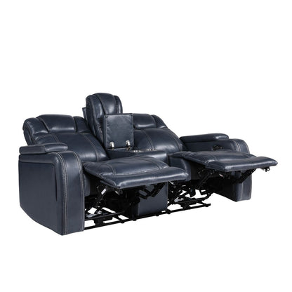 Keziah - Power Sofa & Loveseat - Blue