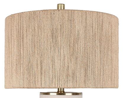 Linen Haven - 31 X 17 - Textured Linen Table Lamp (Set of 2) - Ivory Textured Linen